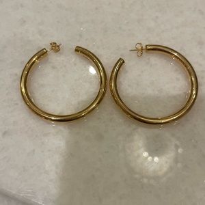 Gold plated hoop earrings